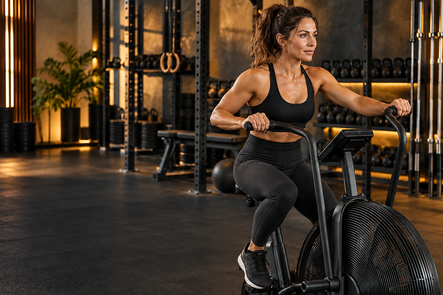 Treadmill cardio session